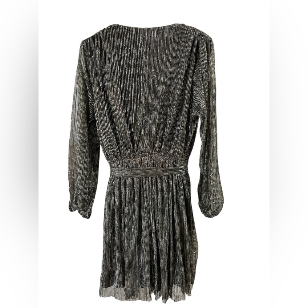 Dress forum black long sleeve shimmery mini dress - Picture 6 of 6